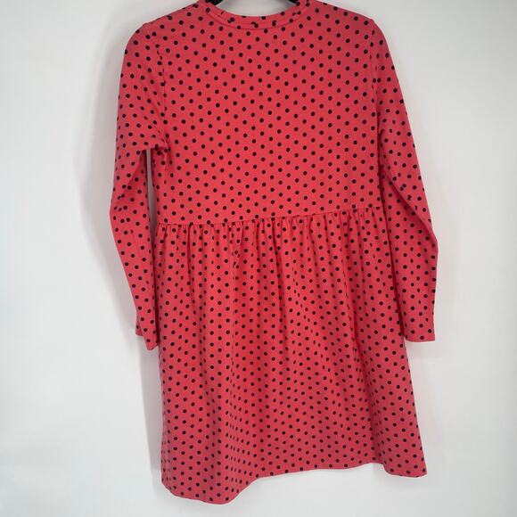 Vineyard Vines Dress & Leggings Girls Large Salmon & Black Polka Dot Preppy - Picture 2 of 10